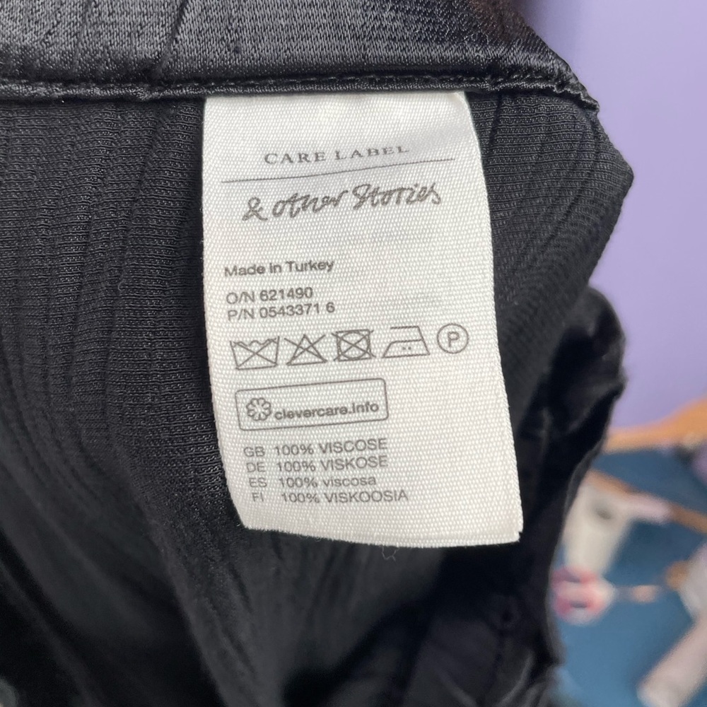 Los Angeles Atelier & other Stories Satin Jogger Pants in Black Size 2 - Picture 8 of 9